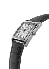 Frederique Constant Classics Automatic Rectangular Black Leather Watch FC-303S4C6