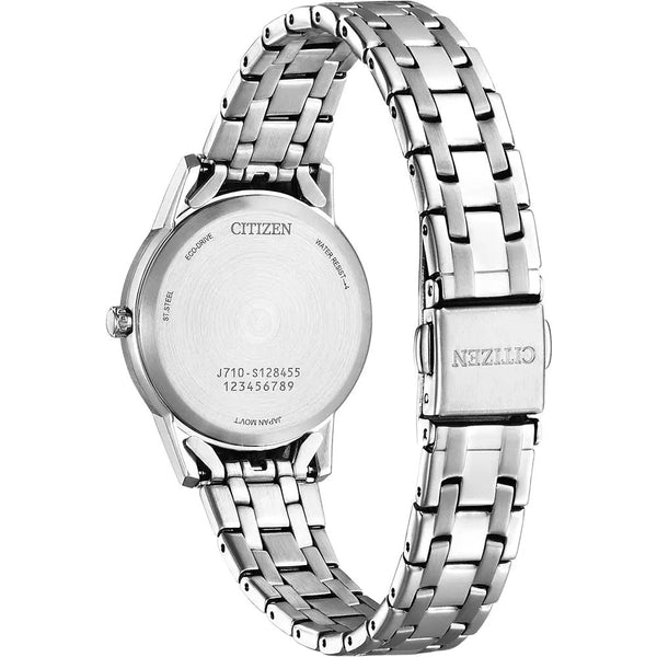 Citizen Silhouette Eco-Drive Silver Steel Crystal 29mm Ladies Watch FE1240-81A
