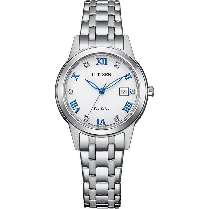 Citizen Silhouette Eco-Drive Silver Steel Crystal 29mm Ladies Watch FE1240-81A