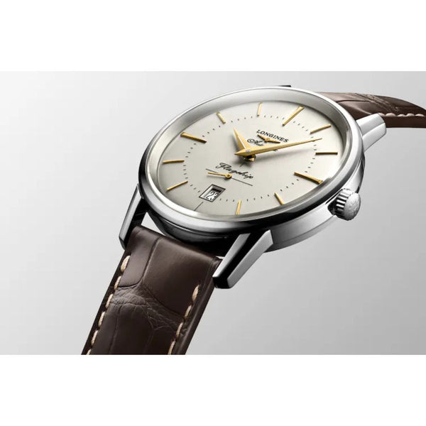 Longines Heritage Classic Automatic Brown Alligator Strap 38.5mm Mens Watch L47954782