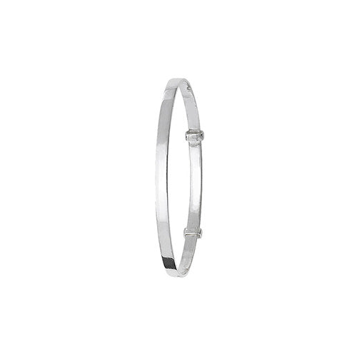 Sterling Silver Baby Expandable Plain Bangle