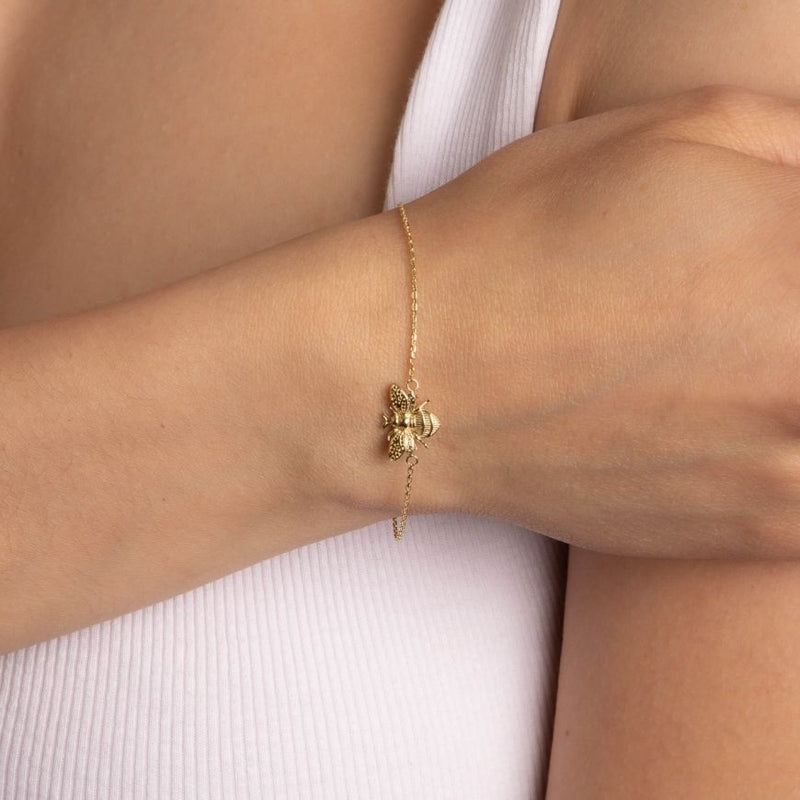 9ct Gold Bee Bracelet