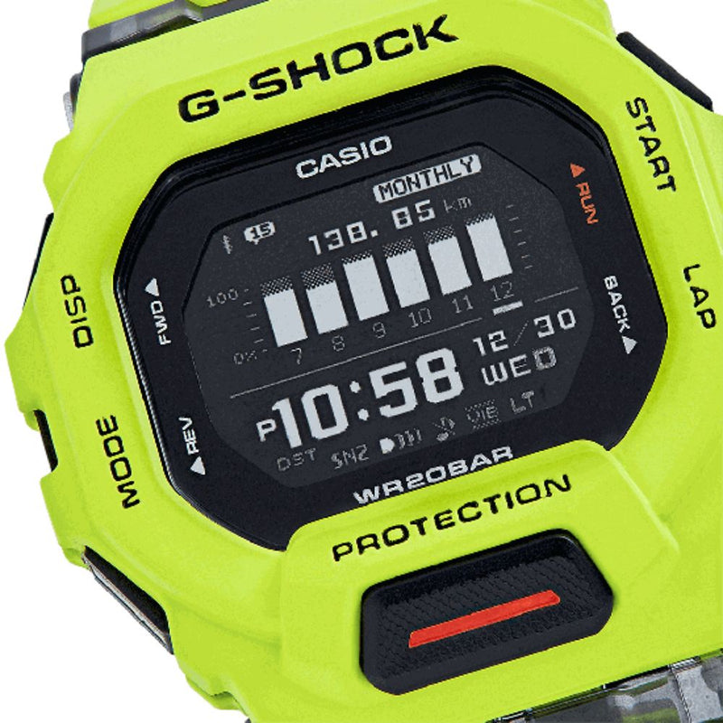 Casio G-Shock G-Squad  Bluetooth Lime Green Watch GBD-200-9ER