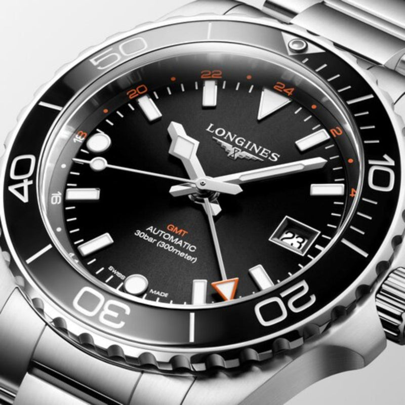 Longines HydroConquest GMT Automatic Black Dial 41mm Watch L37904566