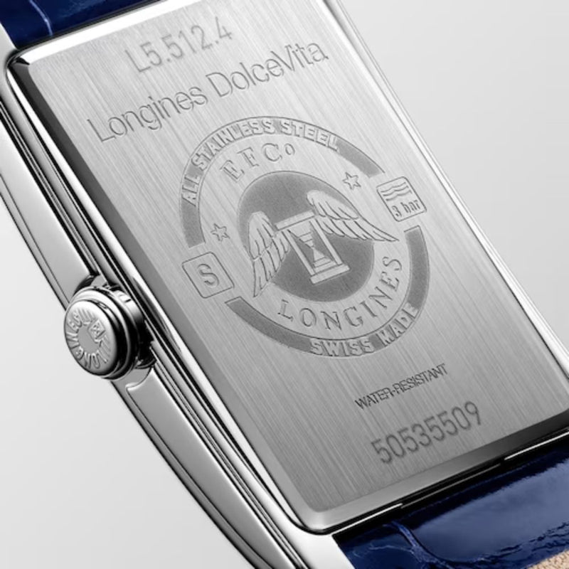 Longines Dolcevita Quartz 23.3mm x 37mm Navy Leather Watch L55124717