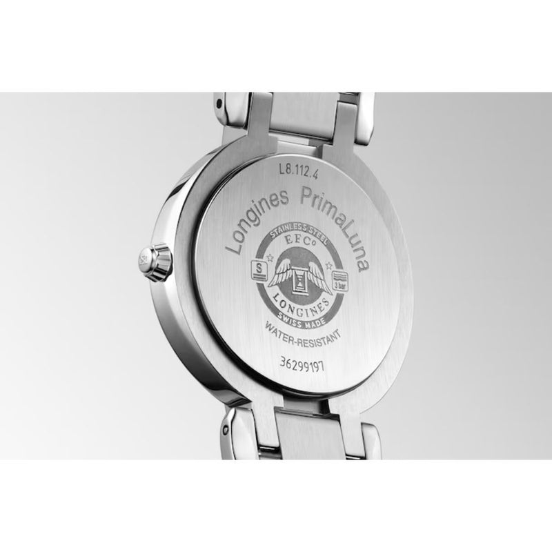 Longines PrimaLuna Quartz Stainless Steel 30mm Ladies Watch L81124716