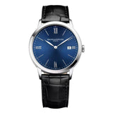 Baume et Mercier Classima 10324 Quartz Blue Dial Black Leather 40mm Watch M0A10324