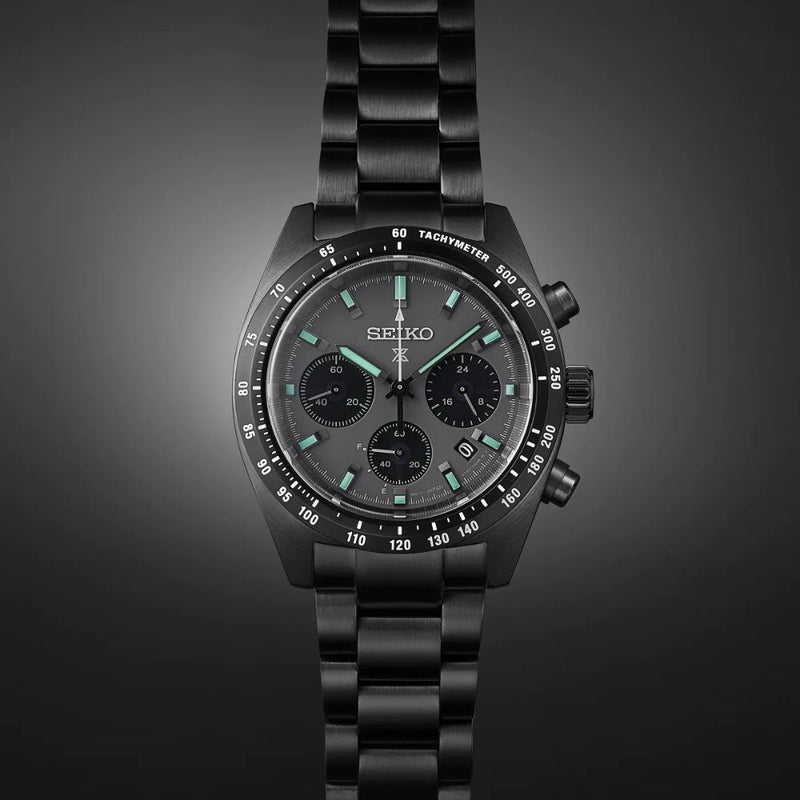 Seiko Prospex Black Series ‘Night Speedtimer’ Solar Chronograph 39mm Watch SSC917P1