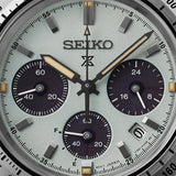 Seiko Prospex Speedtimer Solar Silver Steel Mint Green 39mm Watch SSC965P1