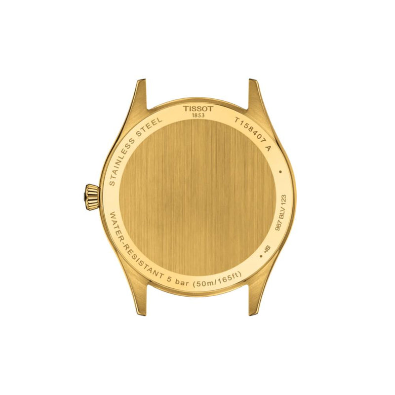 Tissot Classic Dream Automatic Gold PVD Steel Leather Strap 40mm Watch T1584073626100