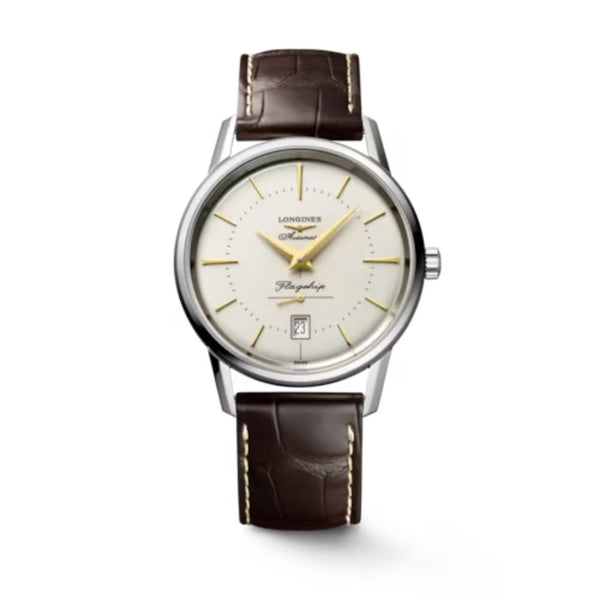 Longines Heritage Classic Automatic Brown Alligator Strap 38.5mm Mens Watch L47954782