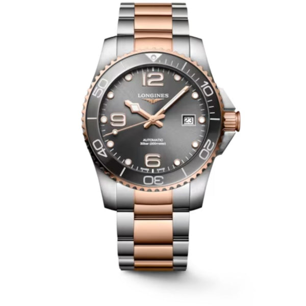 Longines HydroConquest Automatic Rose and Steel Grey Dial 41mm Mens Watch L37813787