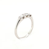 Platinum Three Stone Tension Set 0.55ct Engagement Ring