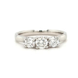 Platinum Three Stone 0.54ct Diamond Ring