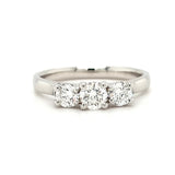 Platinum Three Stone 0.54ct Diamond Engagement Ring