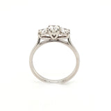 Platinum Three Stone 0.54ct Diamond Ring