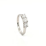 Platinum Three Stone 0.54ct Diamond Engagement Ring