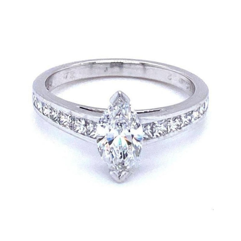 18ct White Gold Marquise 1.22ct Diamond Ring