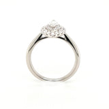 Platinum Marquise Halo 0.32ct Diamond Engagement Ring