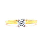 18ct Yellow Gold 0.33ct Diamond Solitaire Engagement Ring
