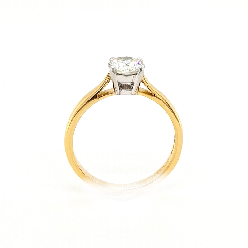 18ct Gold 0.84ct Diamond Solitaire Engagement Ring