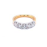 18ct Gold Diamond 5 Stone 1.73ct Wedding Ring