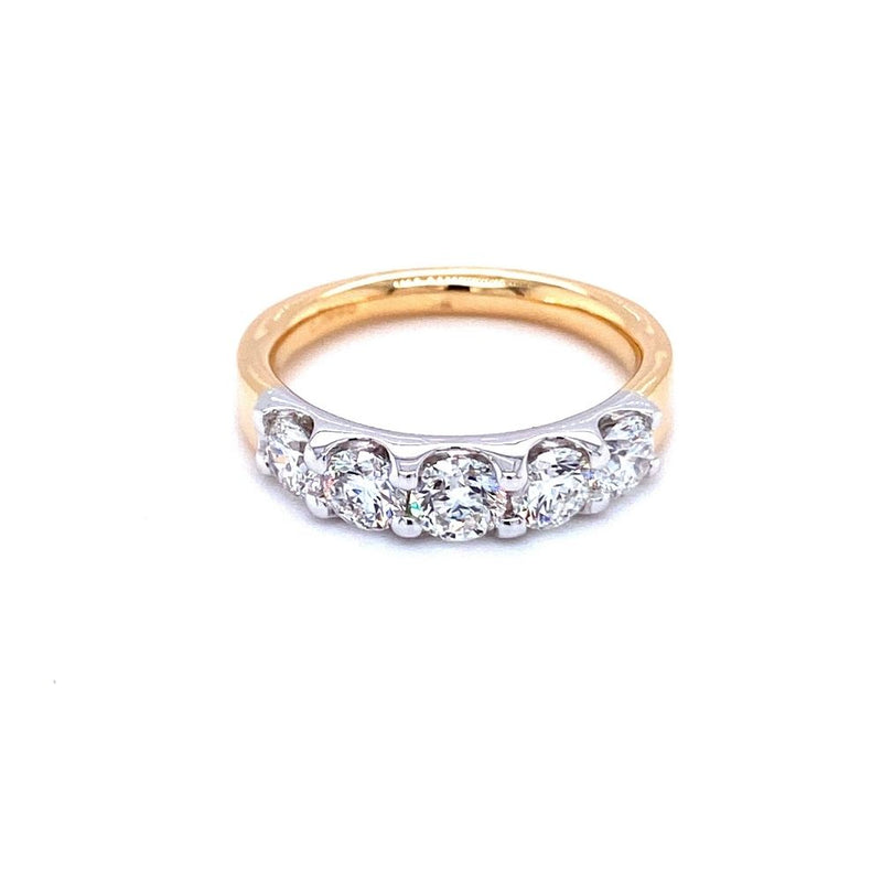 18ct Gold Diamond 5 Stone 1.73ct Ring