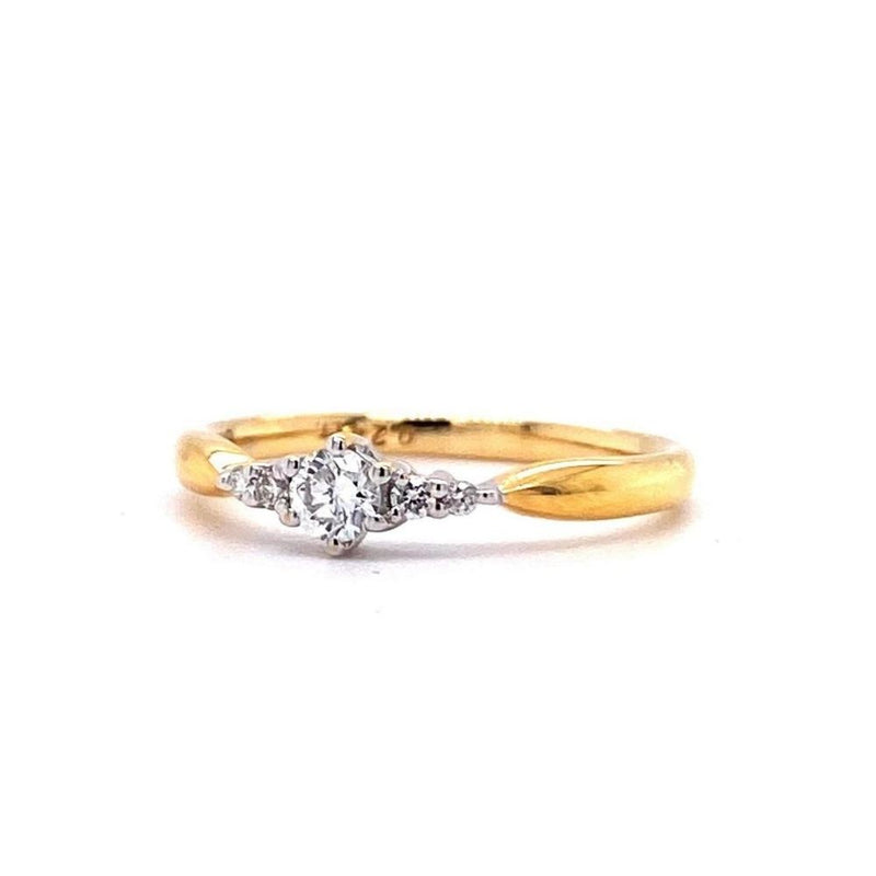 18ct Yellow Gold Fancy Solitaire 0.25ct Diamond Engagement Ring