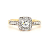 18ct Gold Diamond 0.41ct Cluster Enagagement Ring