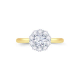 18ct Gold Round Cluster Diamond Engagement Ring