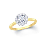 18ct Gold Round Cluster Diamond Ring