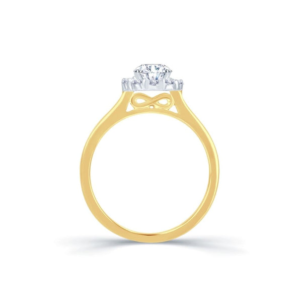 18ct Gold Round Cluster 0.81ct Diamond Engagement Ring