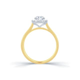 18ct Gold Oval Halo 0.59ct Diamond Engagement Ring