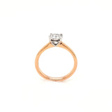 18ct Gold Round 0.26ct Diamond Cluster Engagement Ring