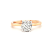 18ct Gold Round Diamond Cluster Engagement Ring