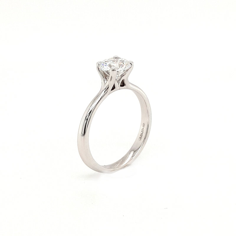 18ct White Gold Round Brilliant Solitaire Ring