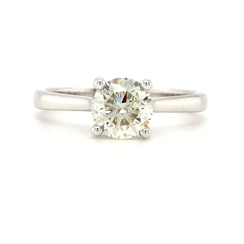 18ct White Gold 1.0ct Diamond Solitaire Engagement Ring