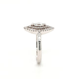 18ct White Gold Marquise Halo 0.62ct Diamond Ring