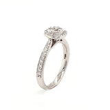 18ct White Gold 0.50ct Diamond Cluster Engagement Ring