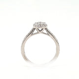 18ct White Gold 0.50ct Diamond Cluster Engagement Ring