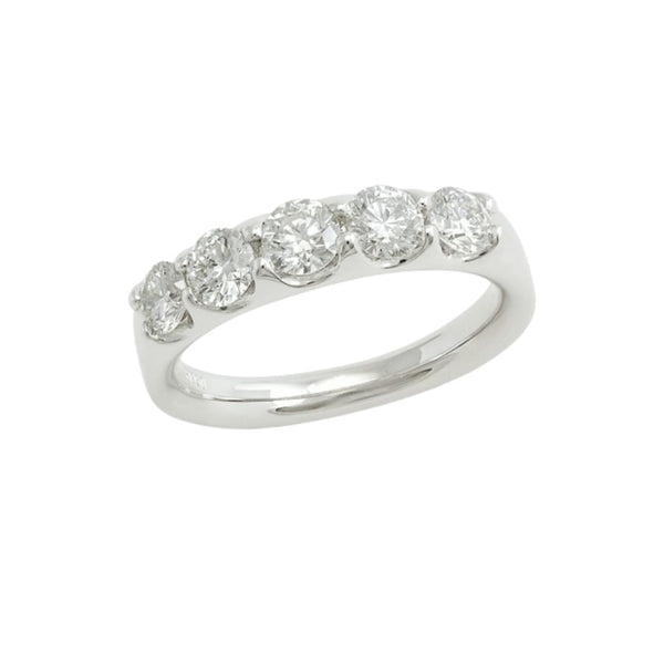 18ct White Gold Five Stone Diamond Ring