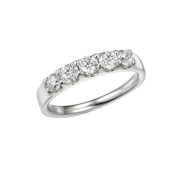 18ct White Gold Five Stone Diamond Ring