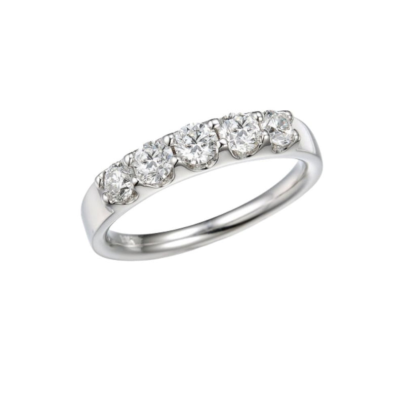 18ct White Gold Five Stone Diamond Ring