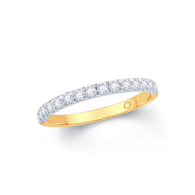 18ct Gold Split-Claw 0.30ct Half Diamond Eternity / Wedding Ring