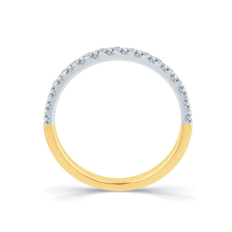 18ct Gold Split-Claw Half Diamond Ring