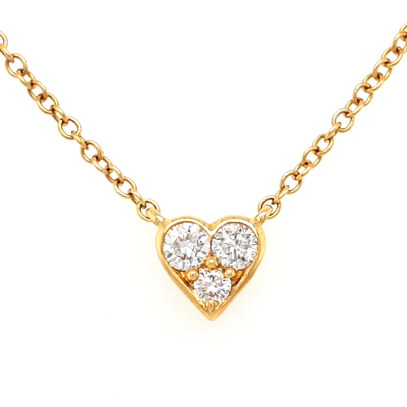 18ct Gold Diamond Heart Necklace