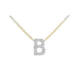 9ct Gold Diamond Initials "A-Z" Necklace