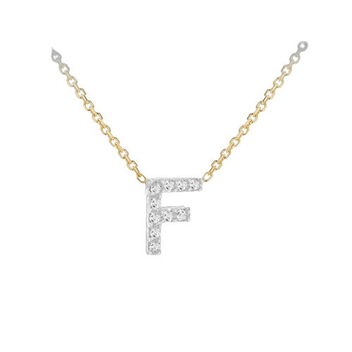 9ct Gold Diamond Initials "A-Z" Necklace