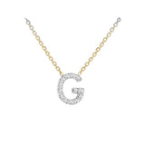 9ct Gold Diamond Initials "A-Z" Necklace