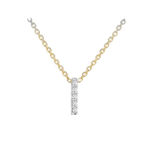 9ct Gold Diamond Initials "A-Z" Necklace